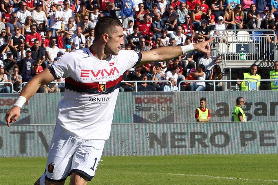 Galabinov durante Sampdoria-Genoa del 7 aprile 2018 (Foto Genoa cfc Tanopress)