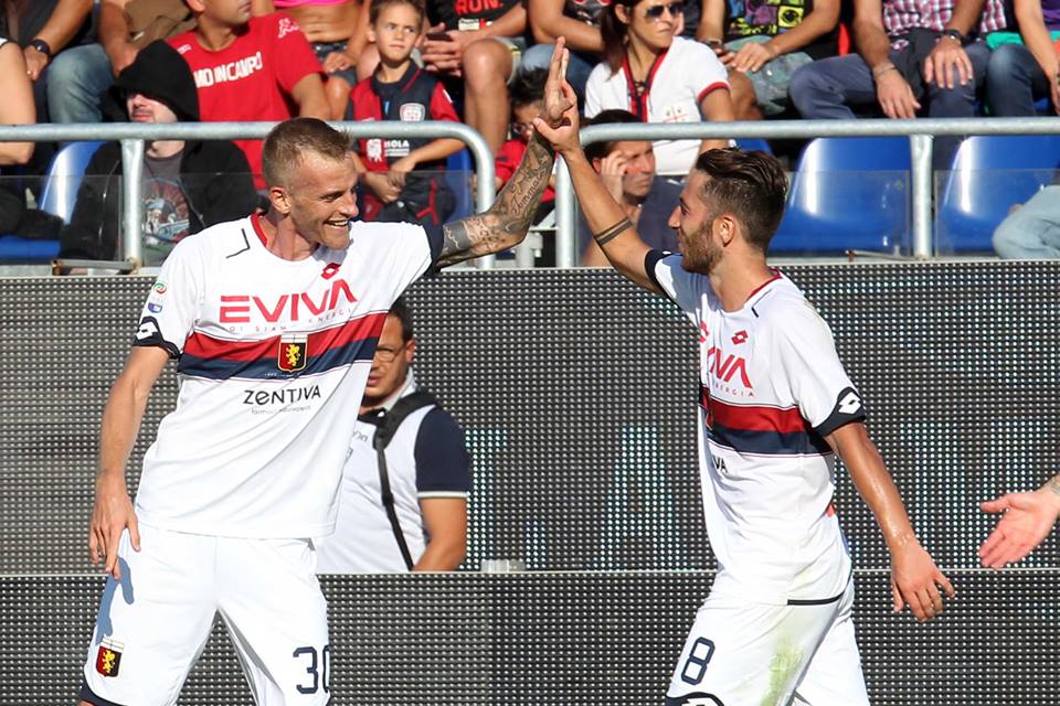 Felicità condivisa tra Bertolacci e Rigoni (foto di Tanopress Genoa)