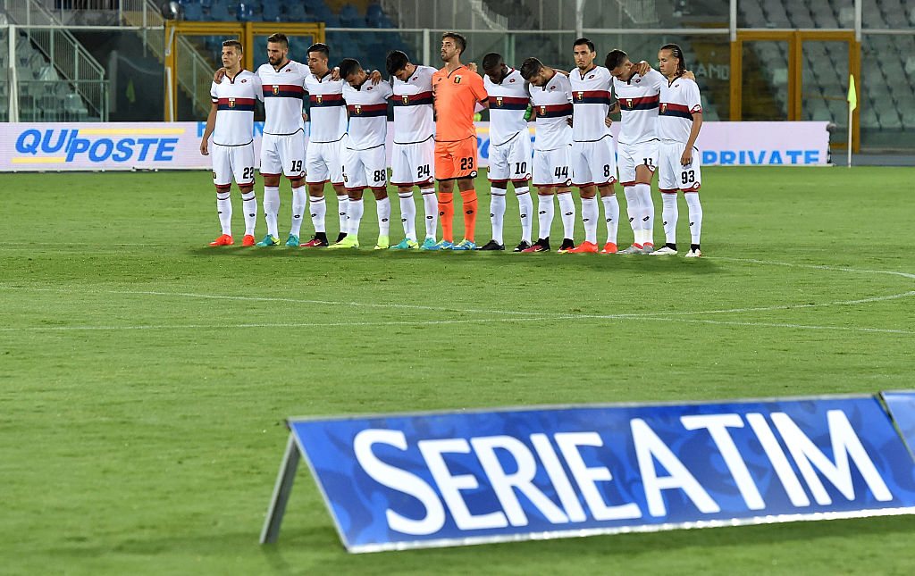 Il Genoa allo stadio Adriatico (Photo by Giuseppe Bellini/Getty Images)