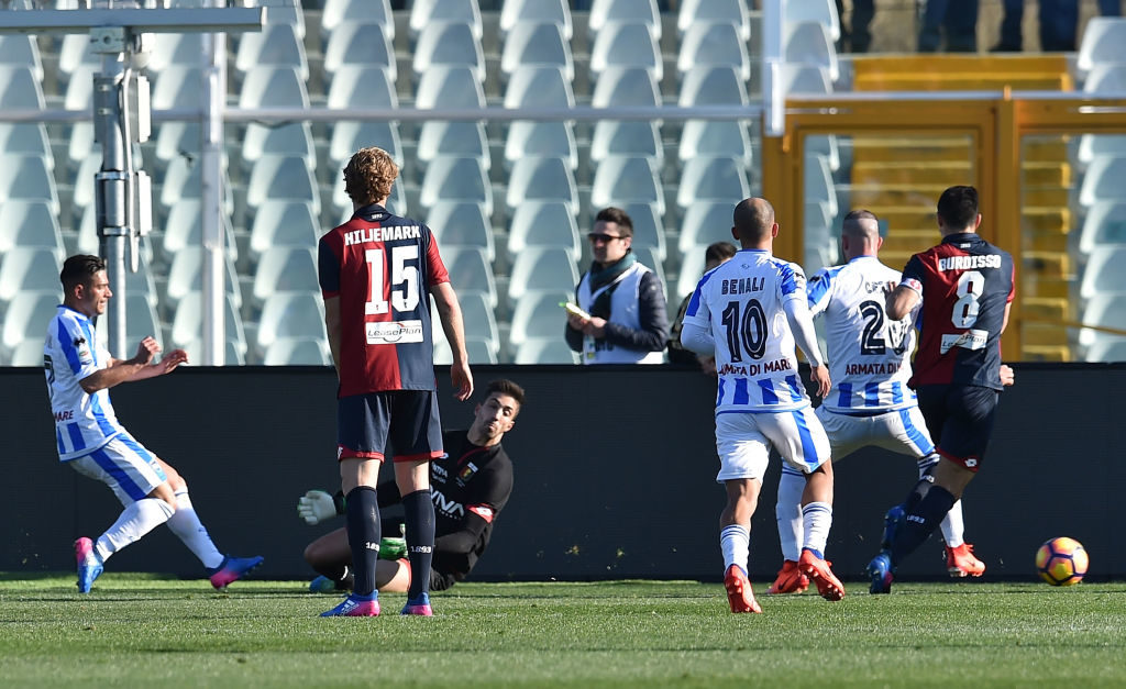 Caprari segna il 2-0 (Foto Giuseppe Bellini/Getty Images)
