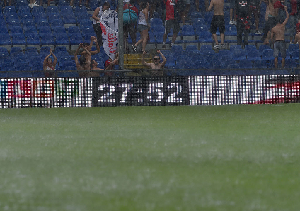 Il minuto della sospensione in Genoa-Fiorentina