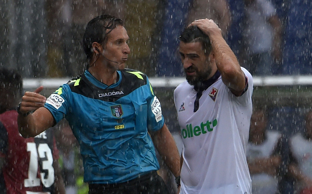 Banti e Tomovic sotto il diluvio Genoa-Fiorentina