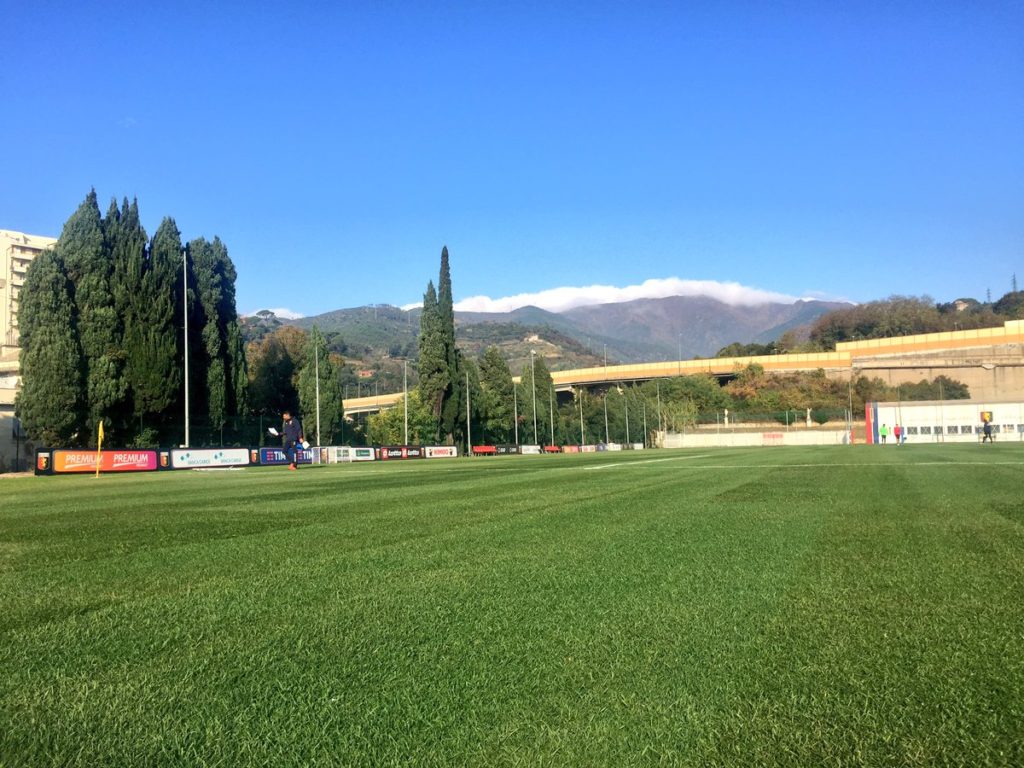 Nuovo terreno di gioco al Signorini (Foto Genoa Cfc)