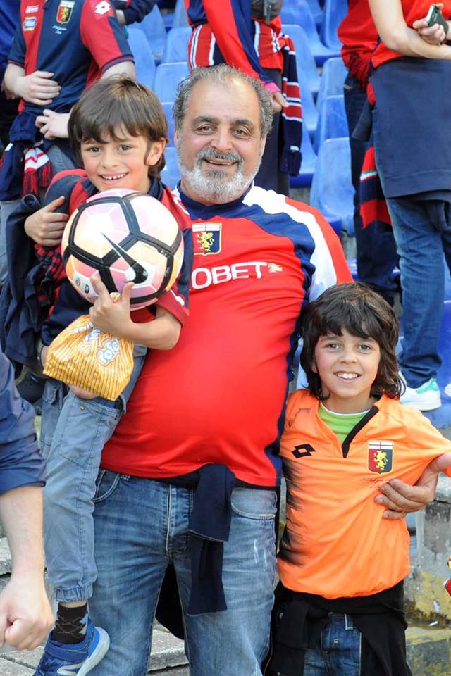 Papà e figli rossoblù Genoa-Inter
