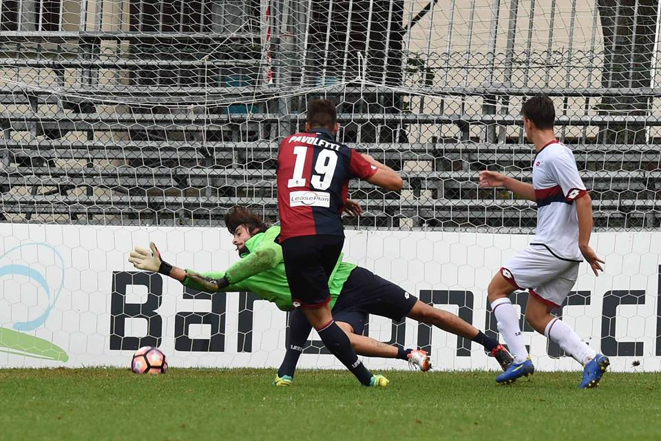 Gol di Pavoletti (Foto Genoa cfc)