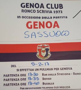 Ronco Scrivia Genoa Sassuolo