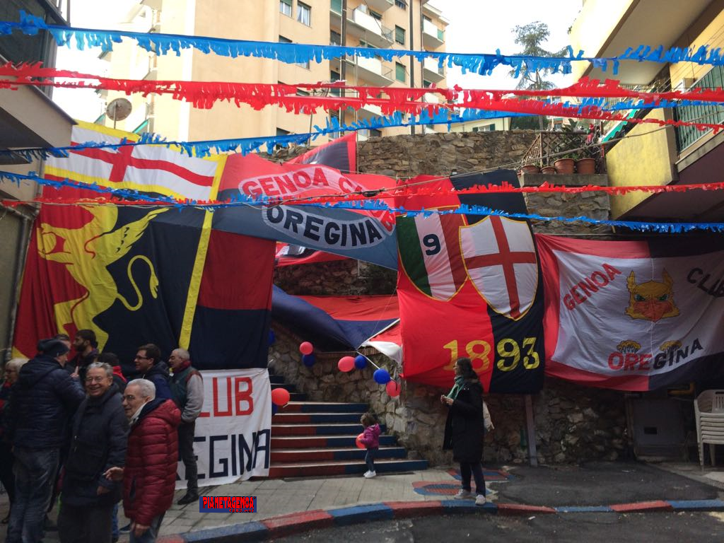 La festa del Genoa club Oregina (Foto Pianetagenoa1893.net)