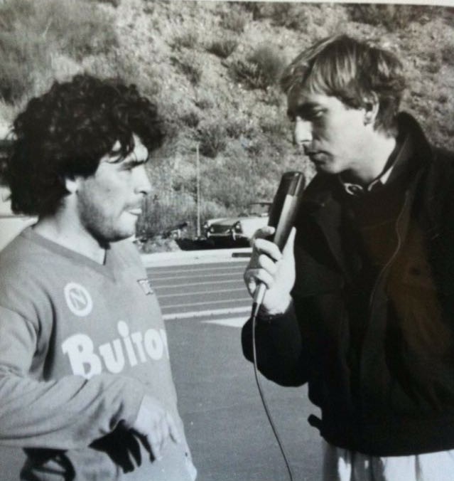 con Diego Armando Maradona ai tempi del Napoli
