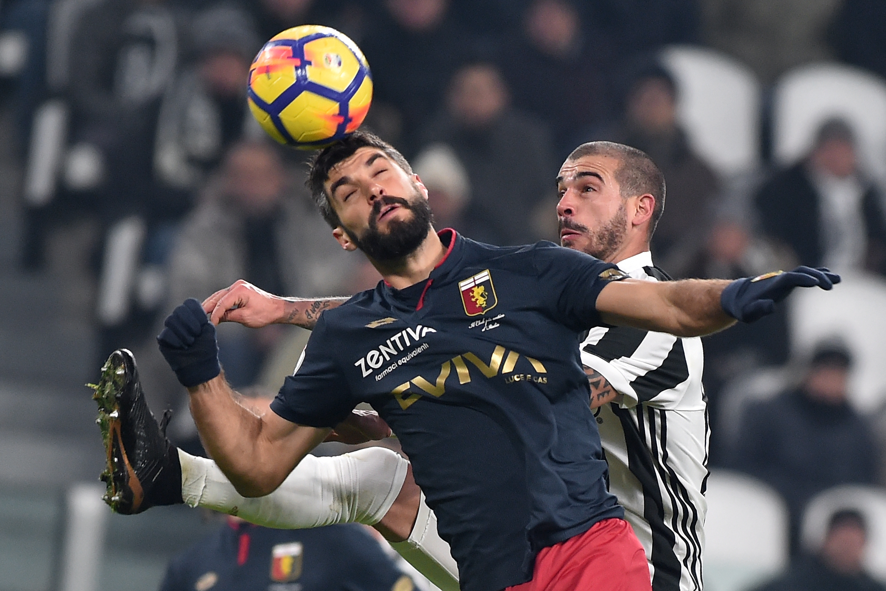 Rossettini e Sturaro- Juventus-Genoa 22 gennaio 2018 (Foto Giorgio Perottino - Juventus FC/Juventus FC via Getty Images)