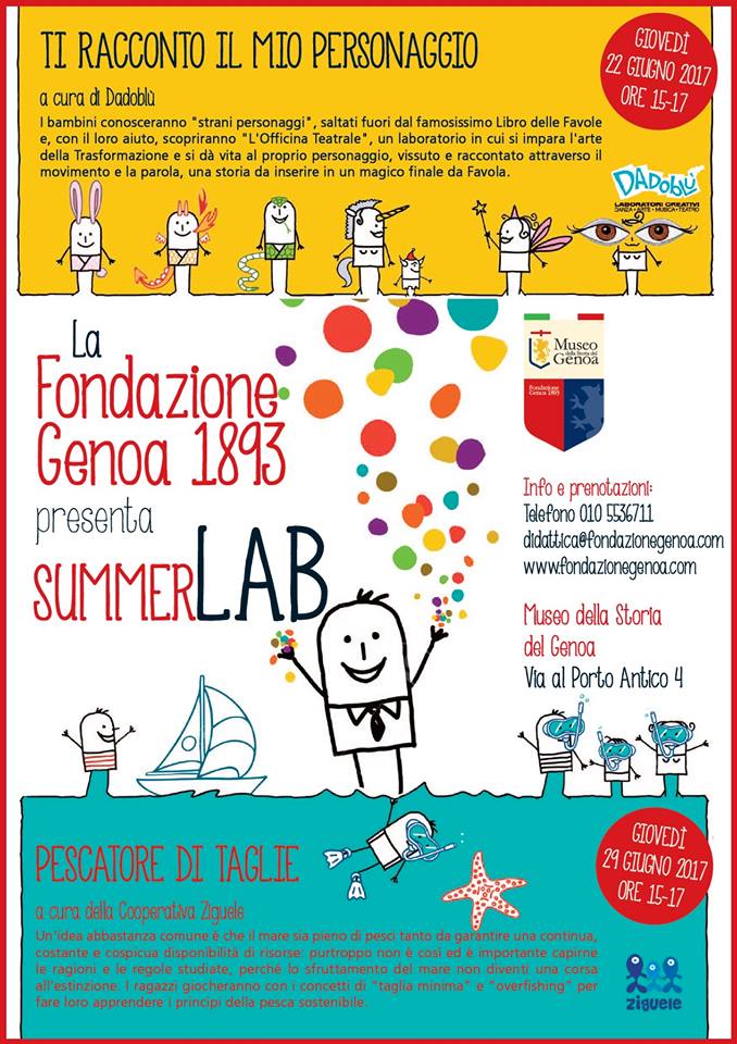 Fondazione Genoa Summer lab locandina