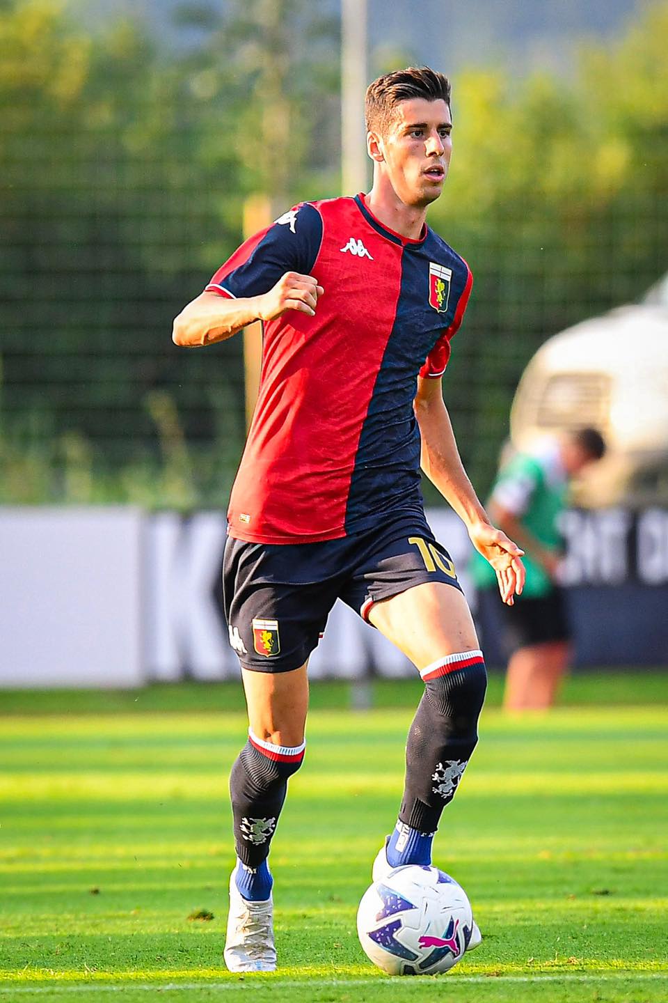 Genoa, Italy. 24 April 2022. Filippo Melegoni of Genoa CFC in